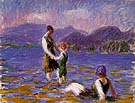 Lake Bathers 1920 - William Glackens reproduction oil painting