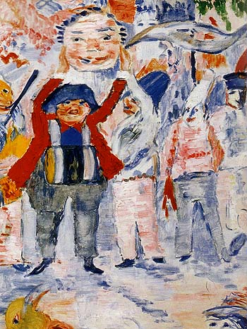 Carnival in Flanders detail - James Ensor reproduction oil painting