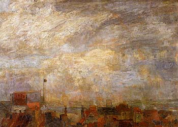 Rooftops of Ostend 1884 - James Ensor reproduction oil painting