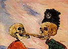 Skeletons Fighting Over a Pickled Herring 1891 - James Ensor reproduction oil painting