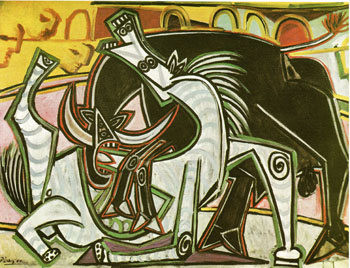 Bullfight Corrida 1934 - Pablo Picasso reproduction oil painting