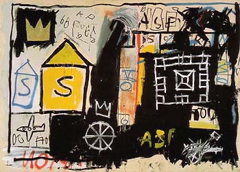 Untitled 1981 B - Jean-Michel-Basquiat reproduction oil painting