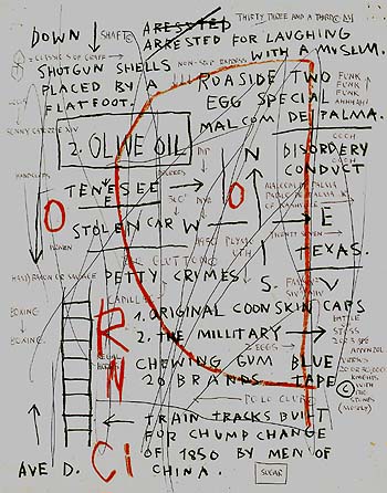 Untitled Olive Oil 1982 - Jean-Michel-Basquiat reproduction oil painting