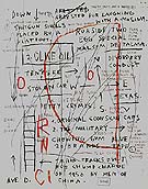 Untitled Olive Oil 1982 - Jean-Michel-Basquiat reproduction oil painting