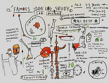 Dog Leg Study - Jean-Michel-Basquiat reproduction oil painting