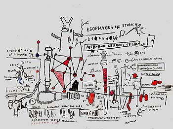 Peptic Ulcer - Jean-Michel-Basquiat reproduction oil painting