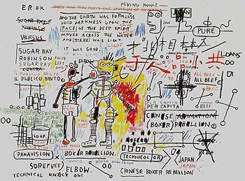Boxer Rebellion - Jean-Michel-Basquiat reproduction oil painting