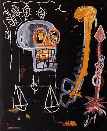 Untitled Black Skull 1982 - Jean-Michel-Basquiat reproduction oil painting