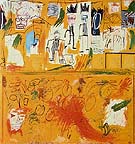 Untitled Yellow Tar and Feathers 1982 - Jean-Michel-Basquiat reproduction oil painting