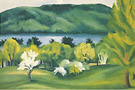 Lake George Early Moonrise, Spring 1930 - Georgia O'Keeffe reproduction oil painting