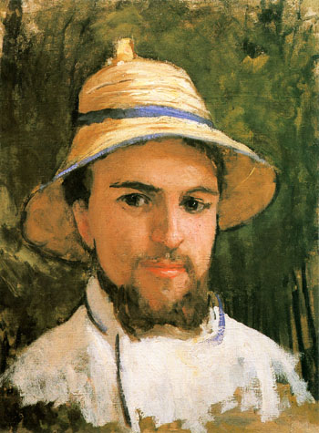 Autoportrait Fragment c1873 - Gustave Caillebotte reproduction oil painting