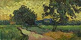 Landscape at Twilight 1890 - Vincent van Gogh reproduction oil painting