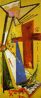 Sketch Chimbote Mosaic Cross 1950 - Hans Hofmann reproduction oil painting