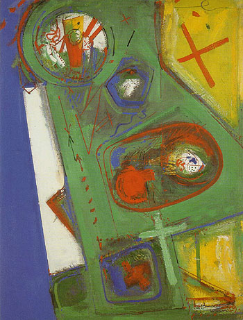 Table Version II 1949 - Hans Hofmann reproduction oil painting