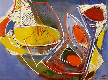 Obliquite 1947 - Hans Hofmann reproduction oil painting