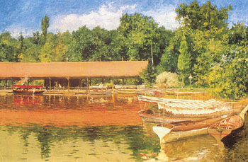 Boat House Prospect Park c 1887 - William Merrit Chase reproduction oil painting