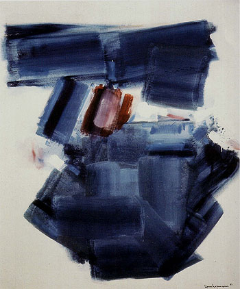 Blue Monolith 1961 - Hans Hofmann reproduction oil painting