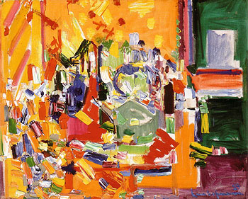 Orchestral Dominance in Yellow 1954 - Hans Hofmann reproduction oil painting