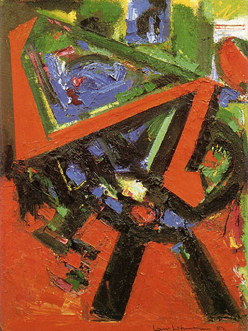 Red Flight 1953 - Hans Hofmann reproduction oil painting