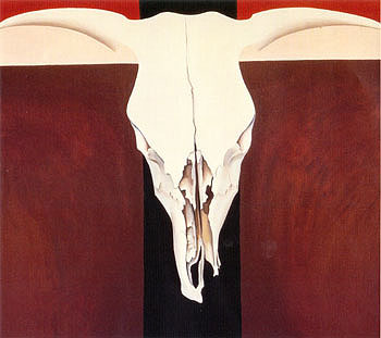 Cow's Skull on Red - Georgia O'Keeffe reproduction oil painting
