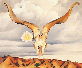 Rams Head White Hollyhock Hills1935 - Georgia O'Keeffe reproduction oil painting