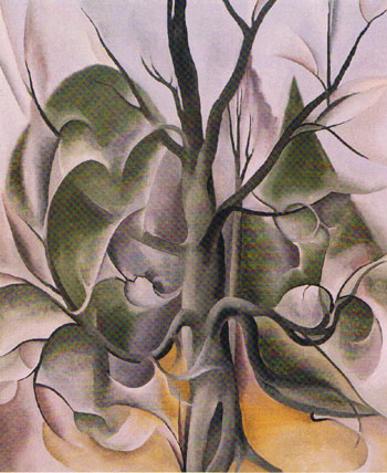 Gray Tree Lake George 1925 - Georgia O'Keeffe reproduction oil painting