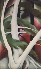 Birch and Pine Tree No 2 1925 - Georgia O'Keeffe reproduction oil painting