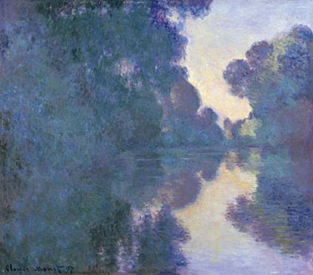 Morning on the Seine near Giverny 1897 - Claude Monet reproduction oil painting