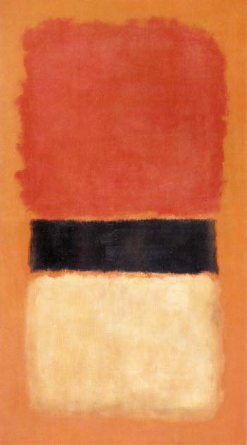 Black Stripe Orange Gold Black 1957 - Mark Rothko reproduction oil painting