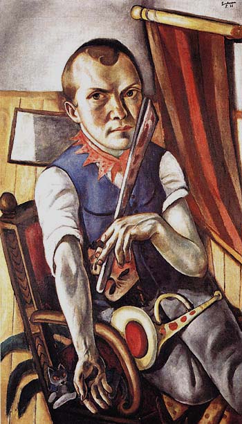 Self Portrait as Clown 1921 - Max Beckmann reproduction oil painting