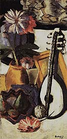 Still Life with Violet Dahlias - Max Beckmann