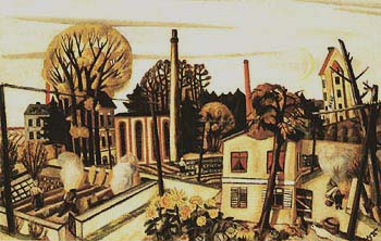 Landscape near Frankfurt am Main 1922 - Max Beckmann reproduction oil painting