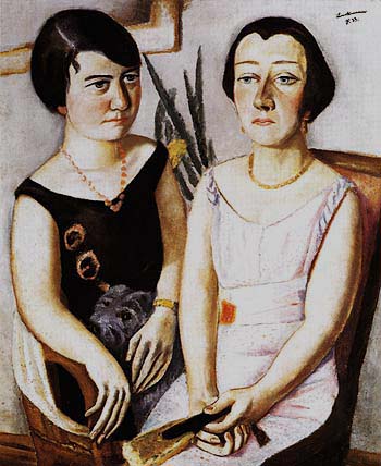 Doebel Portait of Frau Swarzenski and Carola Netter 1923 - Max Beckmann reproduction oil painting