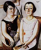 Doebel Portait of Frau Swarzenski and Carola Netter 1923 - Max Beckmann reproduction oil painting