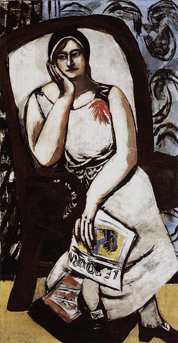 Portrait of Minna Beckmann Tube 1930 - Max Beckmann reproduction oil painting
