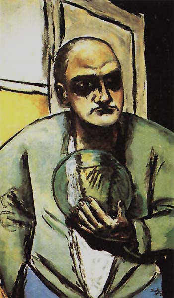 Self Portrait with Crystal Ball 1936 - Max Beckmann reproduction oil painting