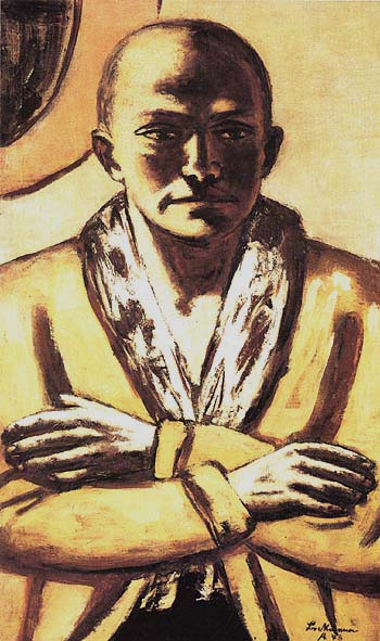 Self Portrait in Yellow and Pink 1943 - Max Beckmann reproduction oil painting