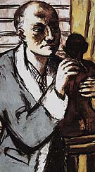 Self Portrait in Grey Robe 1941 - Max Beckmann