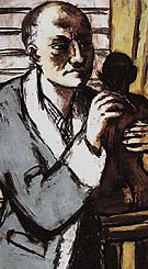 Self Portrait in Grey Robe 1941 - Max Beckmann reproduction oil painting