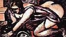 Semi Nude with Cat 1945 - Max Beckmann reproduction oil painting