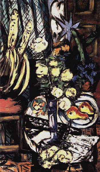 Still Life with Yellow Roses 1937 - Max Beckmann reproduction oil painting