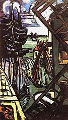 Large Laren LandScape with Windmill 1946 - Max Beckmann reproduction oil painting
