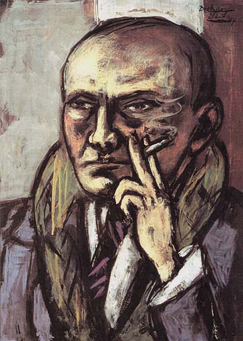 Self Portrait with Cigarette 1947 - Max Beckmann reproduction oil painting