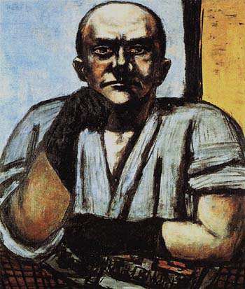 Self Portrait in Gloves 1948 - Max Beckmann reproduction oil painting