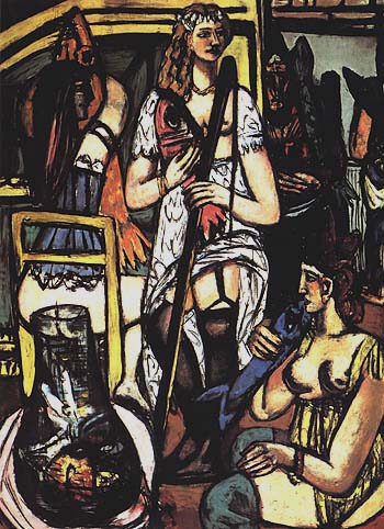 Fisherwoman 1948 - Max Beckmann reproduction oil painting