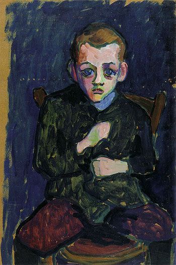 Portrait of a Young Boy 1908 - Gabriele Munter reproduction oil painting