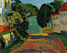 Street in Murnau 1908 - Gabriele Munter reproduction oil painting