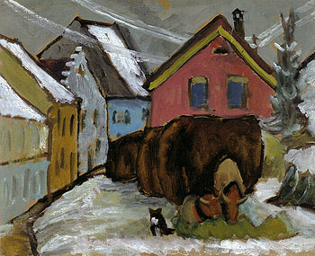 Chaff Wagons 1910 - Gabriele Munter reproduction oil painting