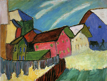 Village Sreet in Winter 1911 - Gabriele Munter reproduction oil painting