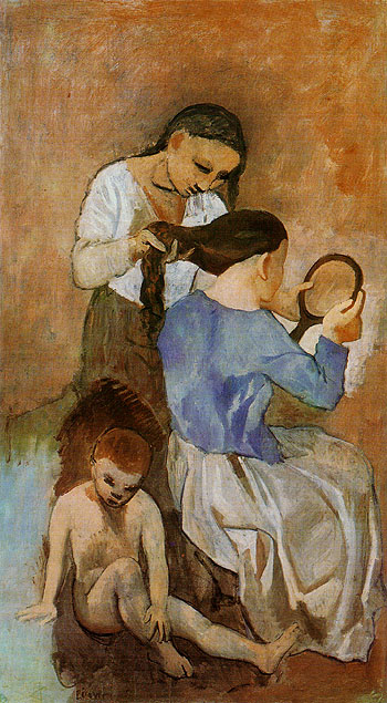 La Coiffure 1906 - Pablo Picasso reproduction oil painting